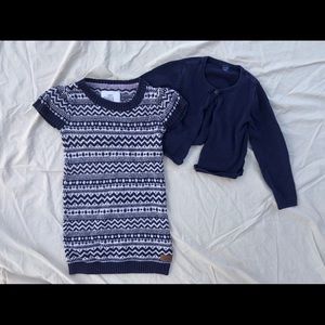Sweater dress and Cardigan
